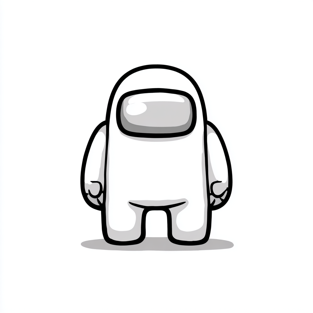 Among Us coloring page – Impostor Simplified Impostor Pose Cle