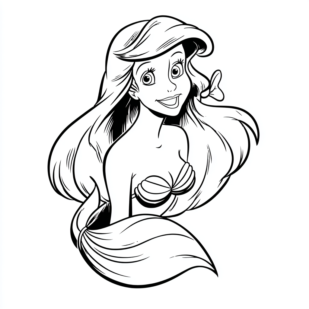 Ariel Mermaid coloring pages