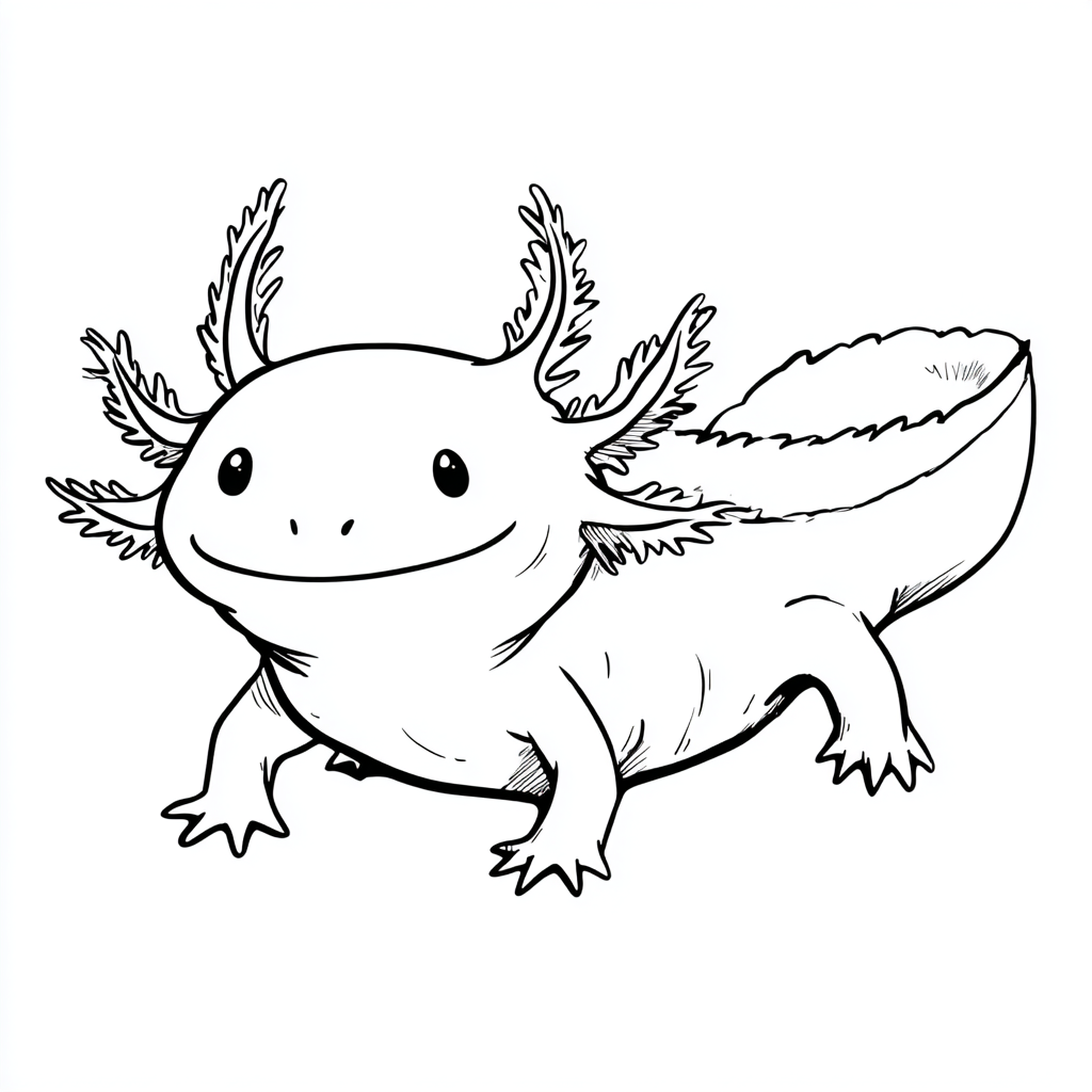 Axolotl coloring pages