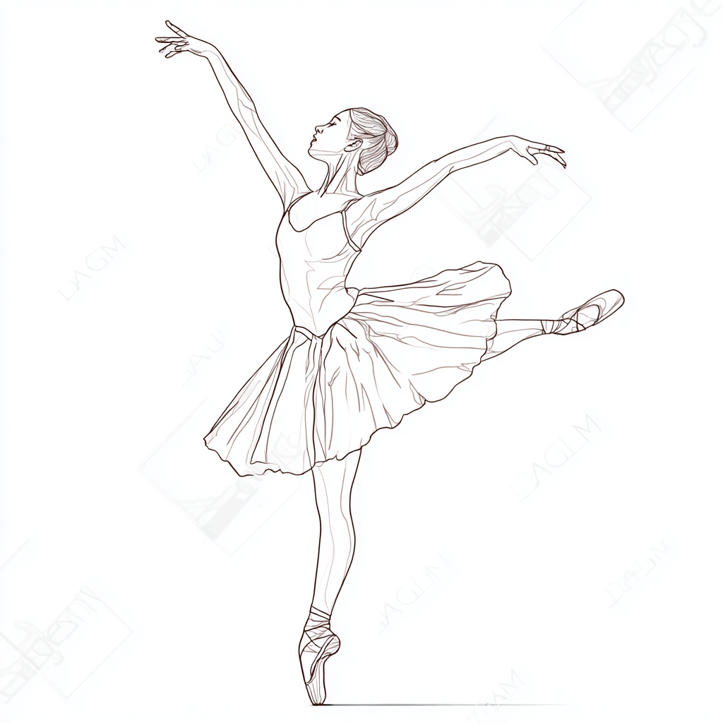 Ballerina coloring page – Ballerina Arms Pose Elegant Arm Posi
