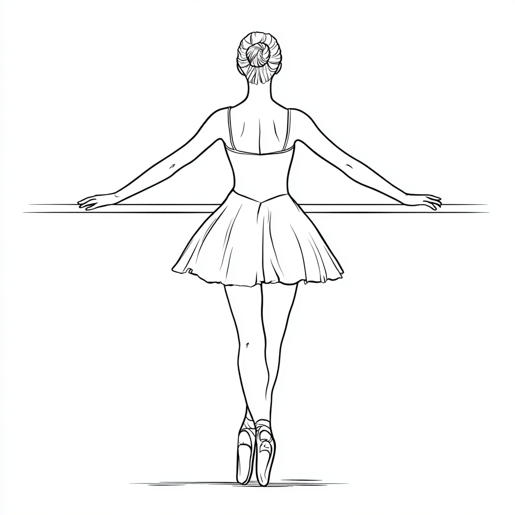 Ballerina coloring page – Ballerina Practice Pose Practice Pos