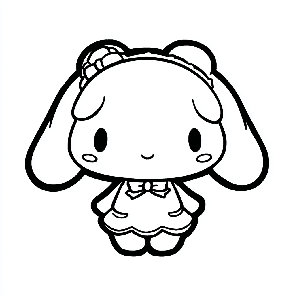 Cinnamoroll coloring page – Cinnamoroll Chibi Chibi-style Cinn