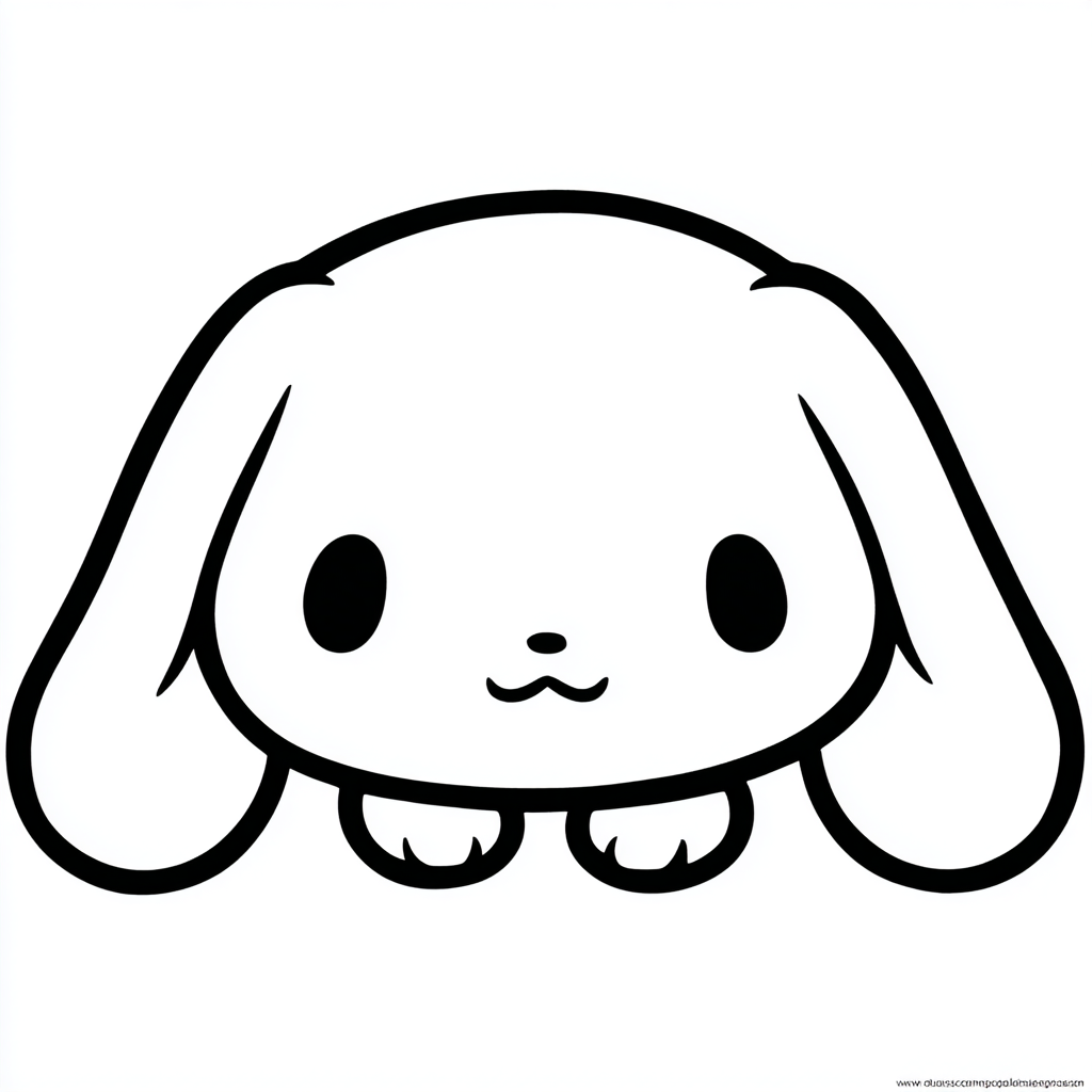Cinnamoroll coloring page – Cinnamoroll Face Close-up Face Wit