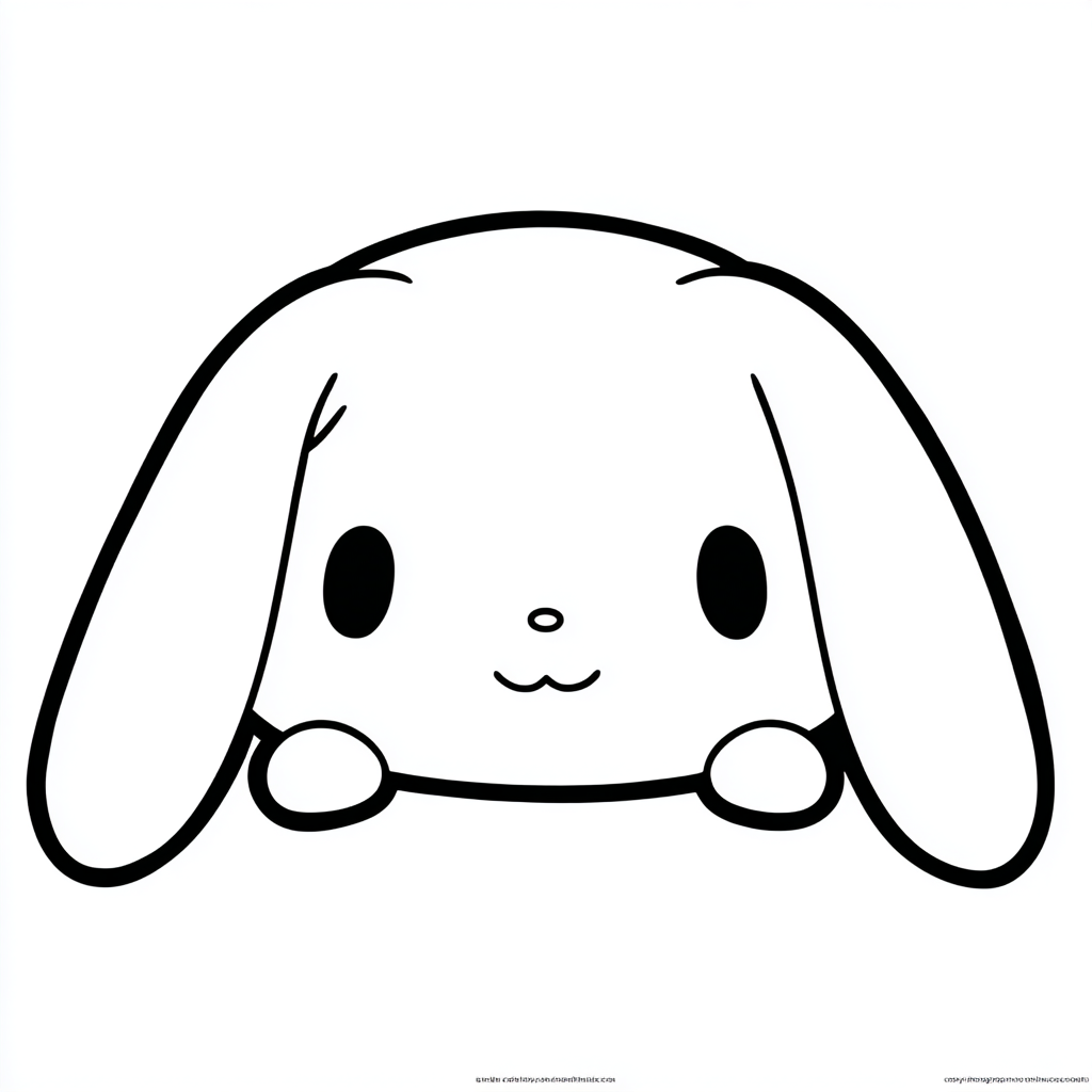 Cinnamoroll coloring page – Cinnamoroll Face Close-up Face Wit