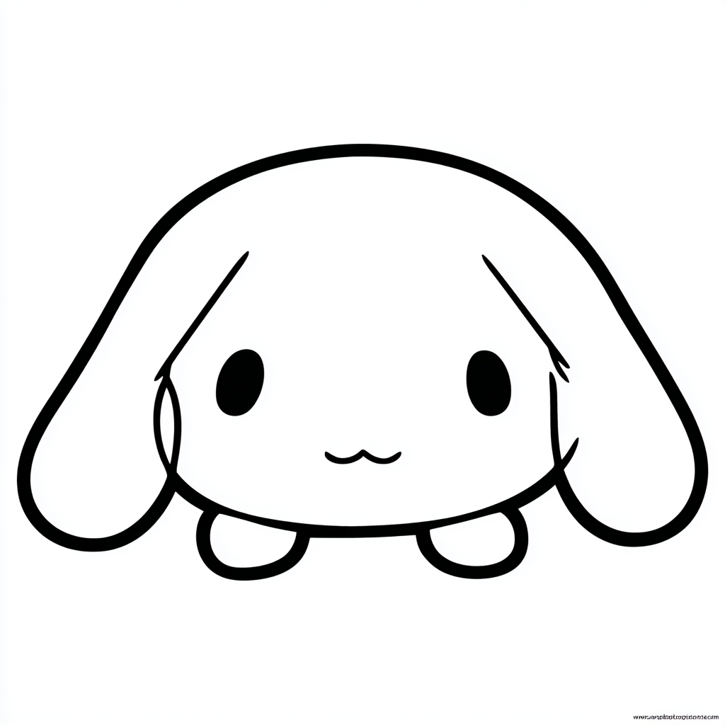 Cinnamoroll coloring page – Cinnamoroll Face Close-up Face Wit