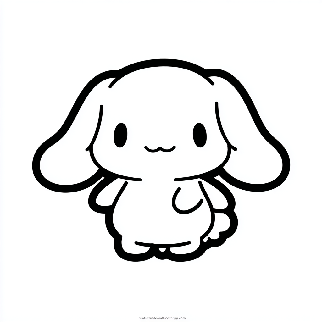 Cinnamoroll coloring page – Cinnamoroll Outline Very Simple Ci