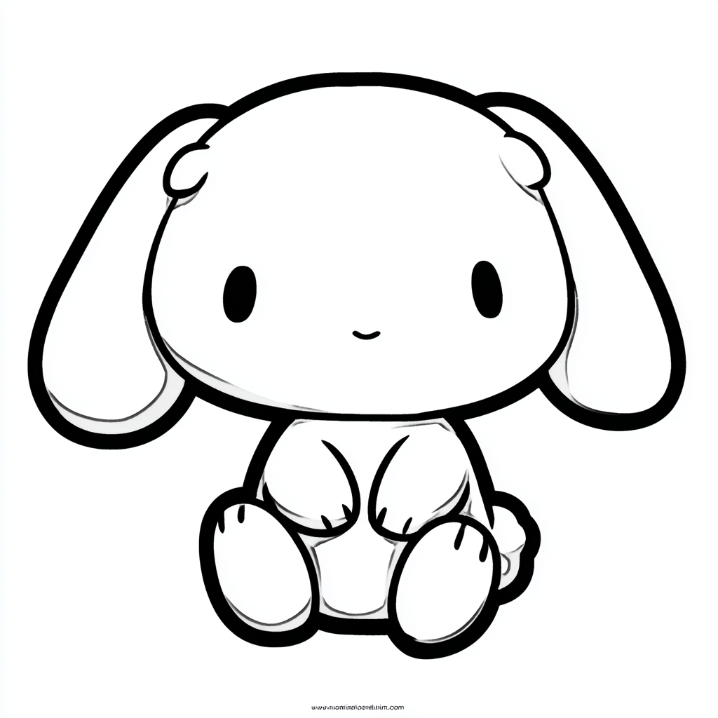 Cinnamoroll coloring page – Cinnamoroll Outline Very Simple Ci