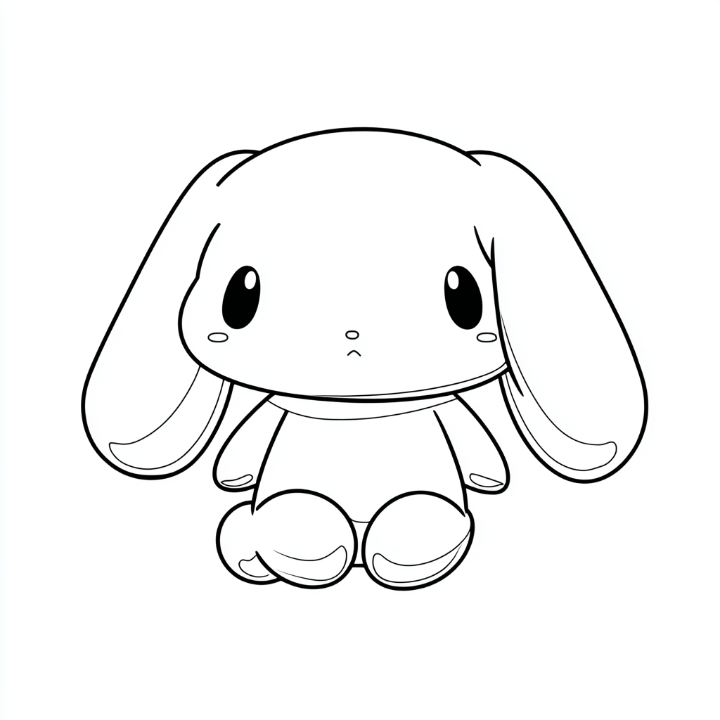 Cinnamoroll coloring page – Cinnamoroll Outline Very Simple Ci