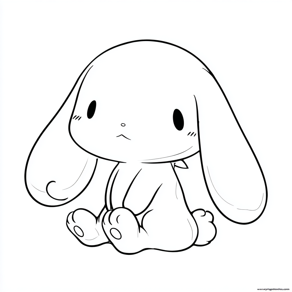 Cinnamoroll coloring page – Cinnamoroll Sitting Sitting Pose W