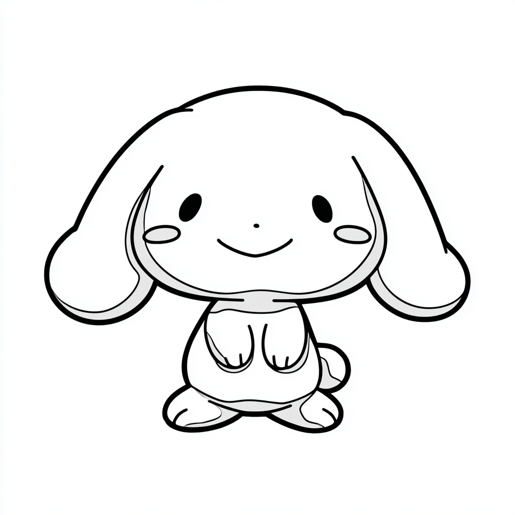 Cinnamoroll coloring page – Cinnamoroll Smiling Friendly Smili