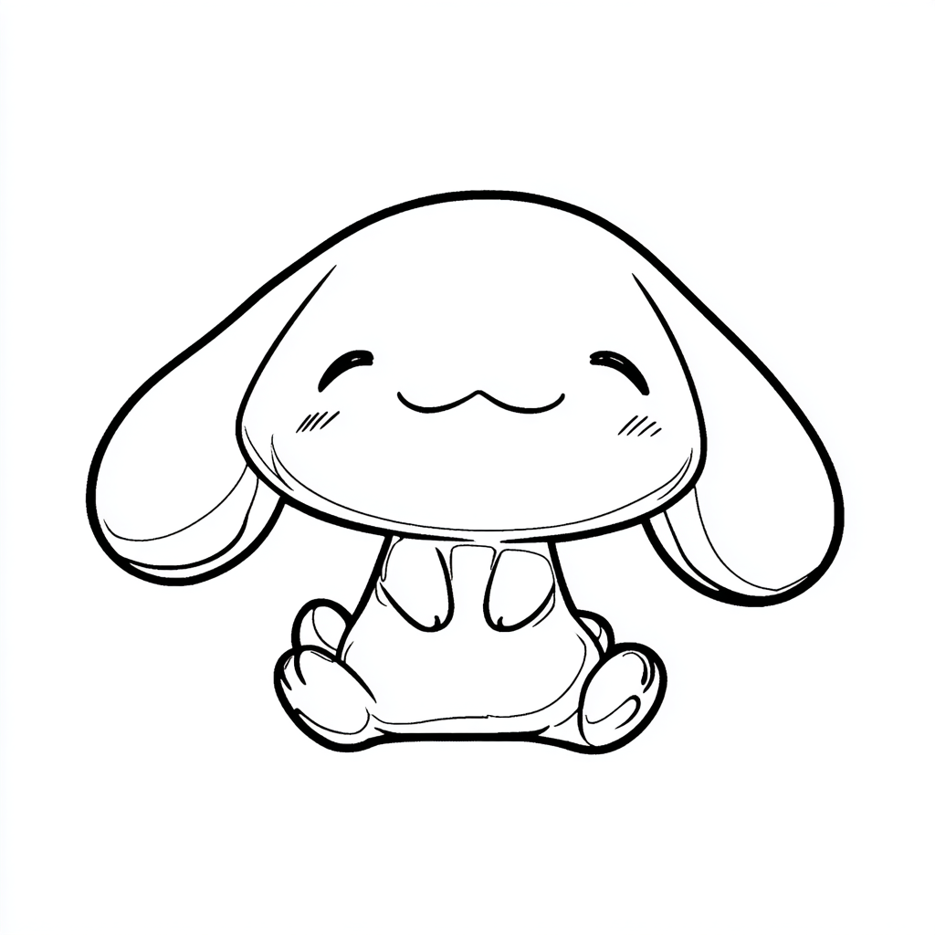Cinnamoroll coloring page – Cinnamoroll Smiling Friendly Smili