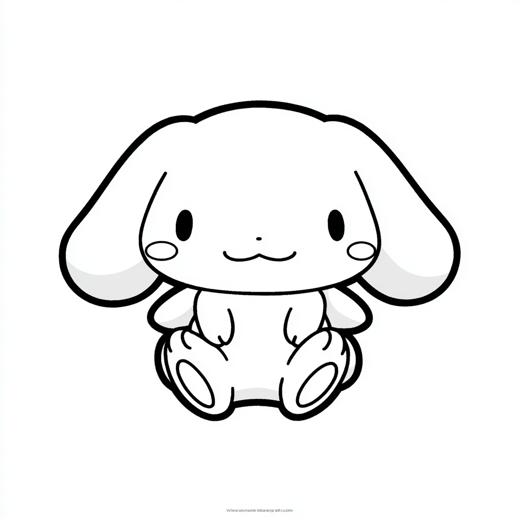 Cinnamoroll coloring page – Cinnamoroll Smiling Friendly Smili