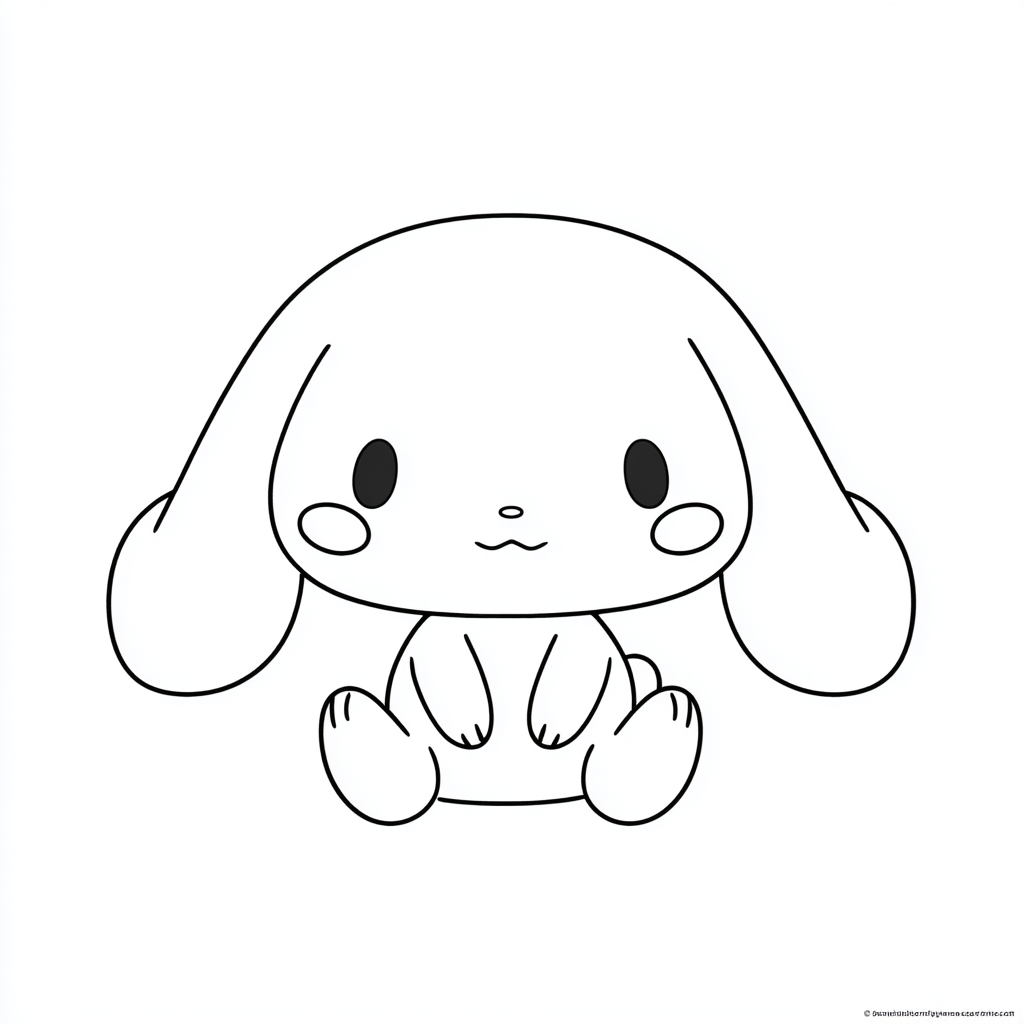 Cinnamoroll coloring page – Cute Cinnamoroll Simple Line Art B