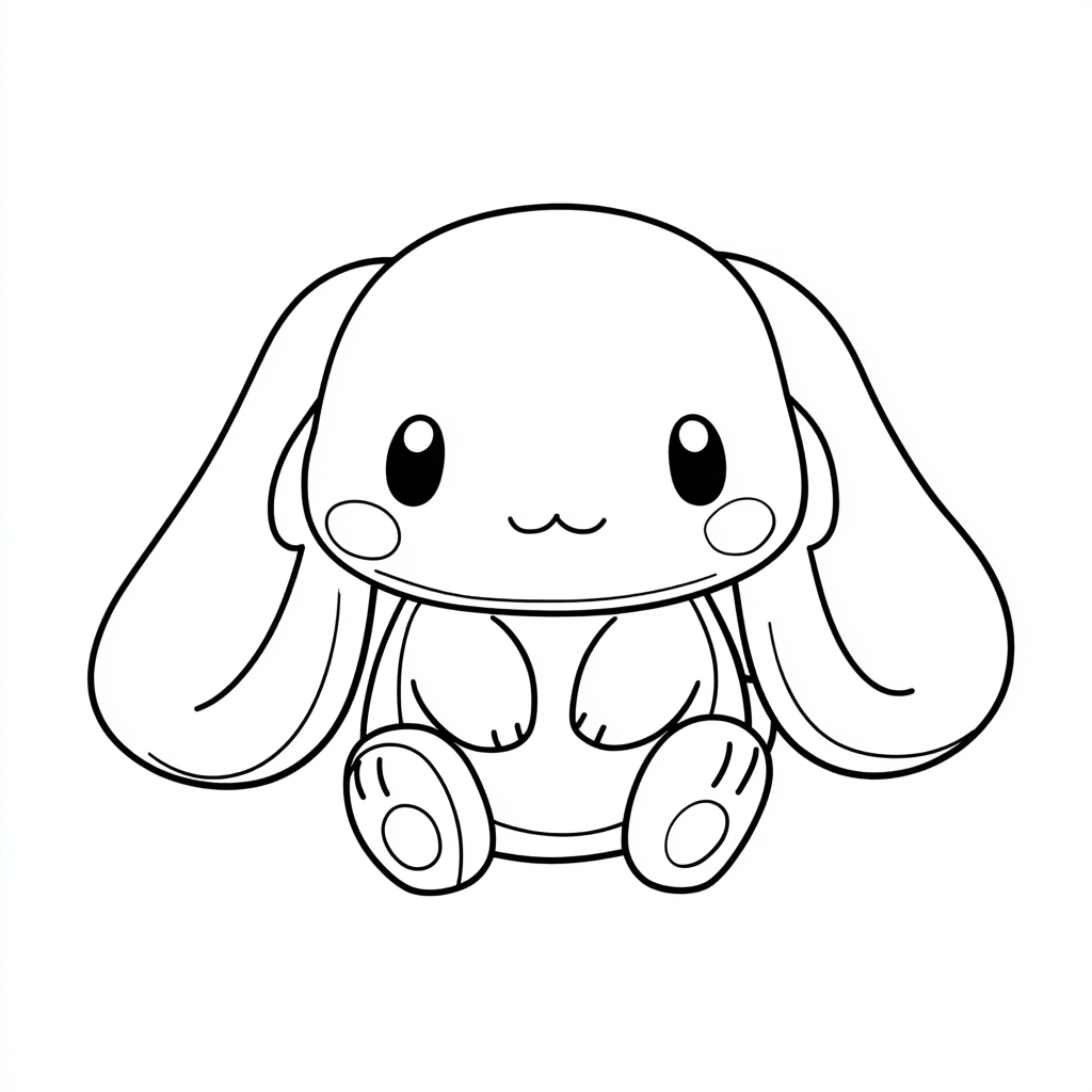 Cinnamoroll coloring page – Cute Cinnamoroll Simple Line Art B
