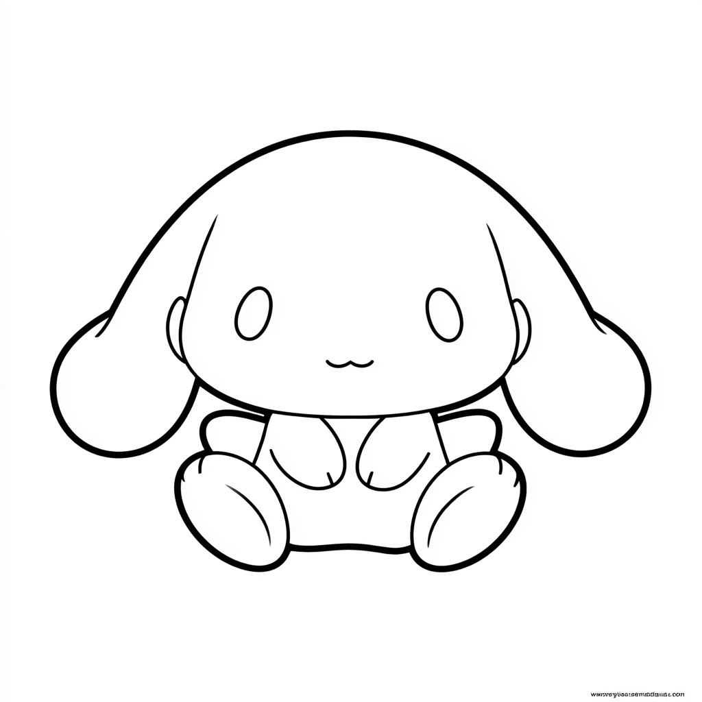 Cinnamoroll coloring page – Cute Cinnamoroll Simple Line Art B