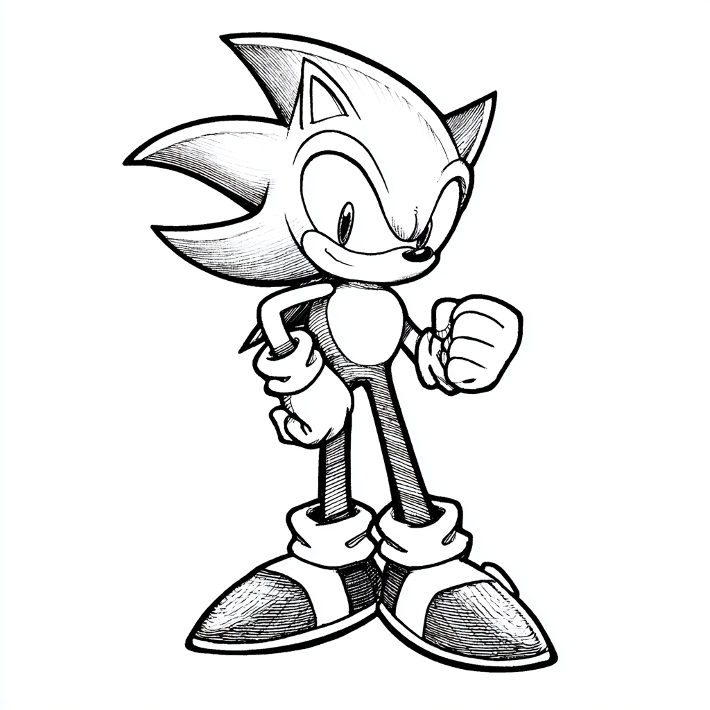 Dark Sonic coloring pages