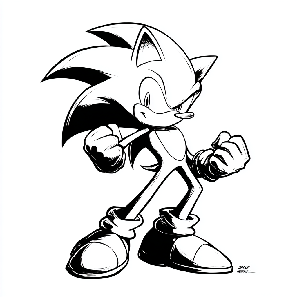Dark Sonic coloring page – Sonic The Dark Form Dramatic But Cl