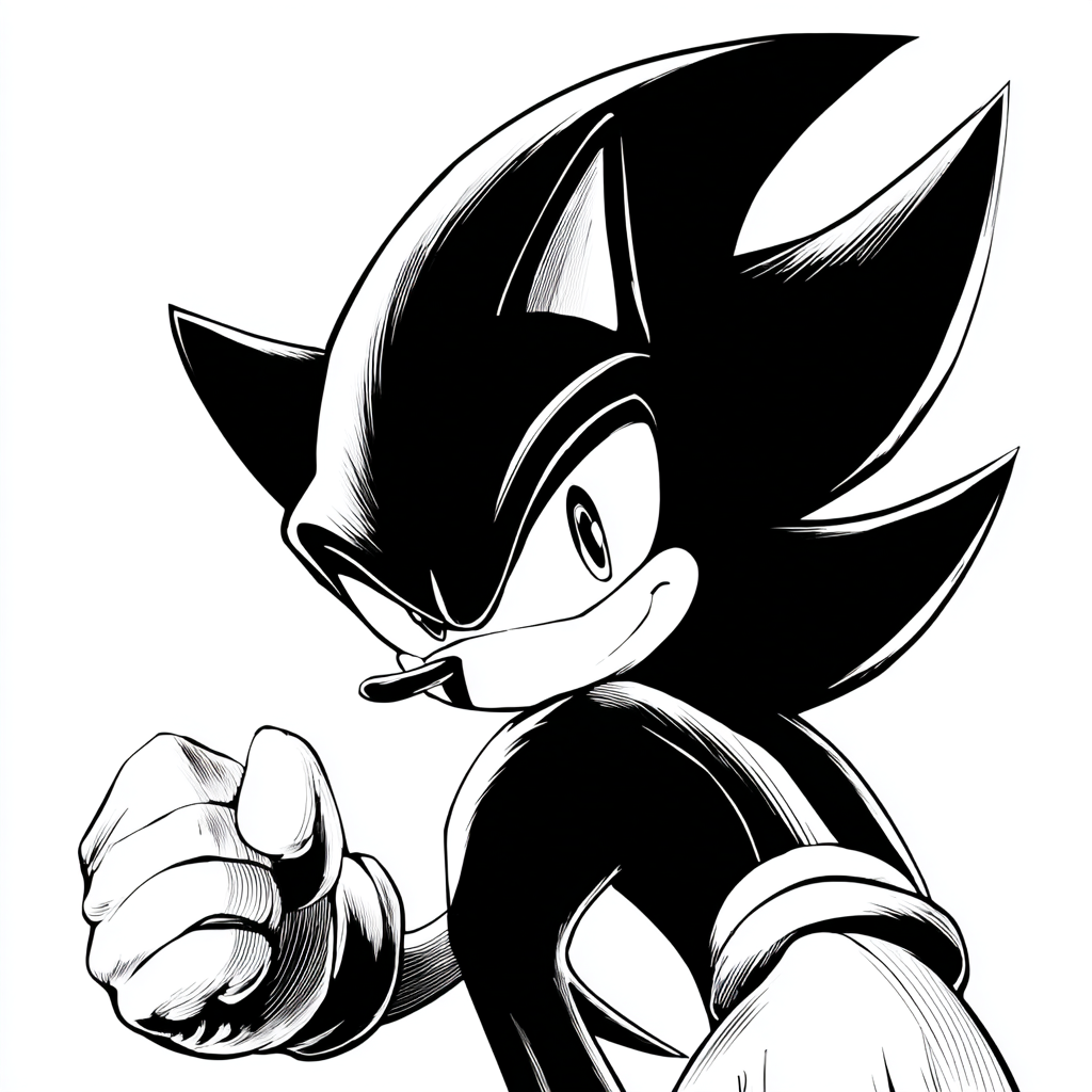 Dark Sonic coloring page – Sonic The Dark Form Dramatic But Cl