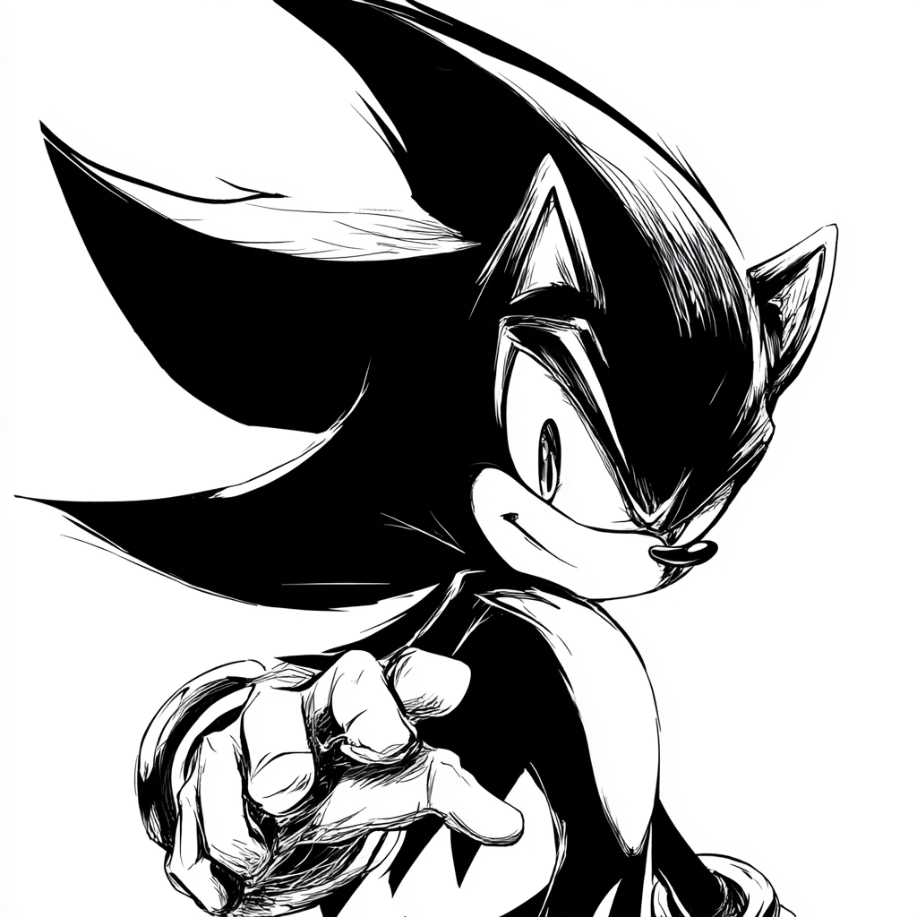 Dark Sonic coloring page – Sonic The Dark Form Dramatic But Cl