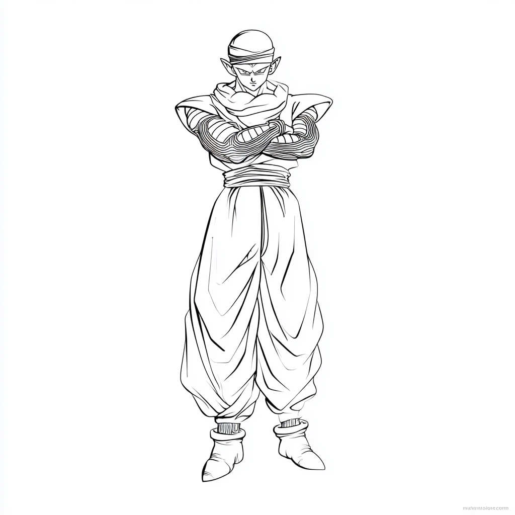 Dragon Ball Z coloring page – Piccolo Minimalistic Piccolo Pos