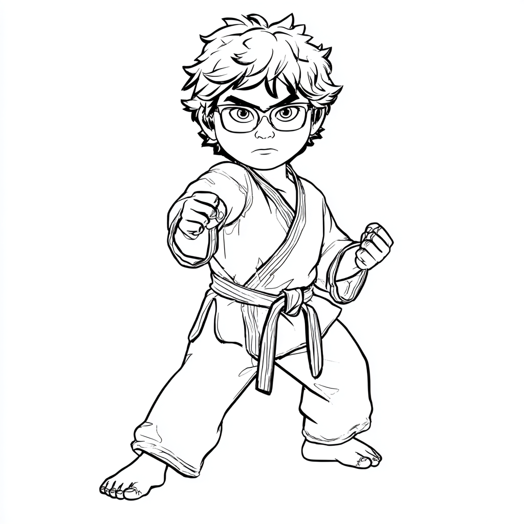 Gojo coloring page – --raw --v 7