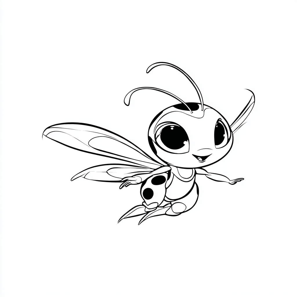 Miraculous Ladybug coloring page – Kwami Tikki Tikki Floating