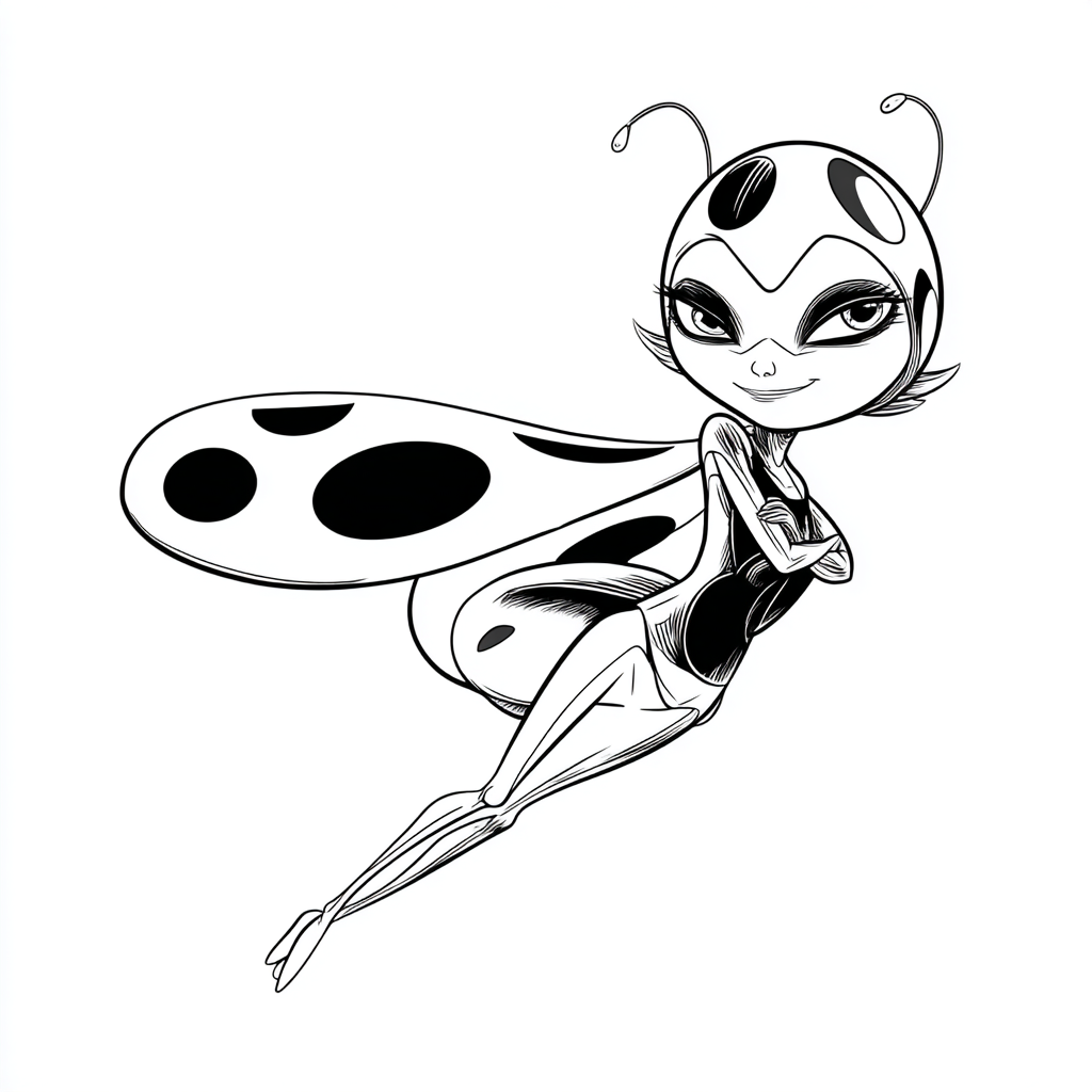 Miraculous Ladybug coloring page – Kwami Tikki Tikki Floating