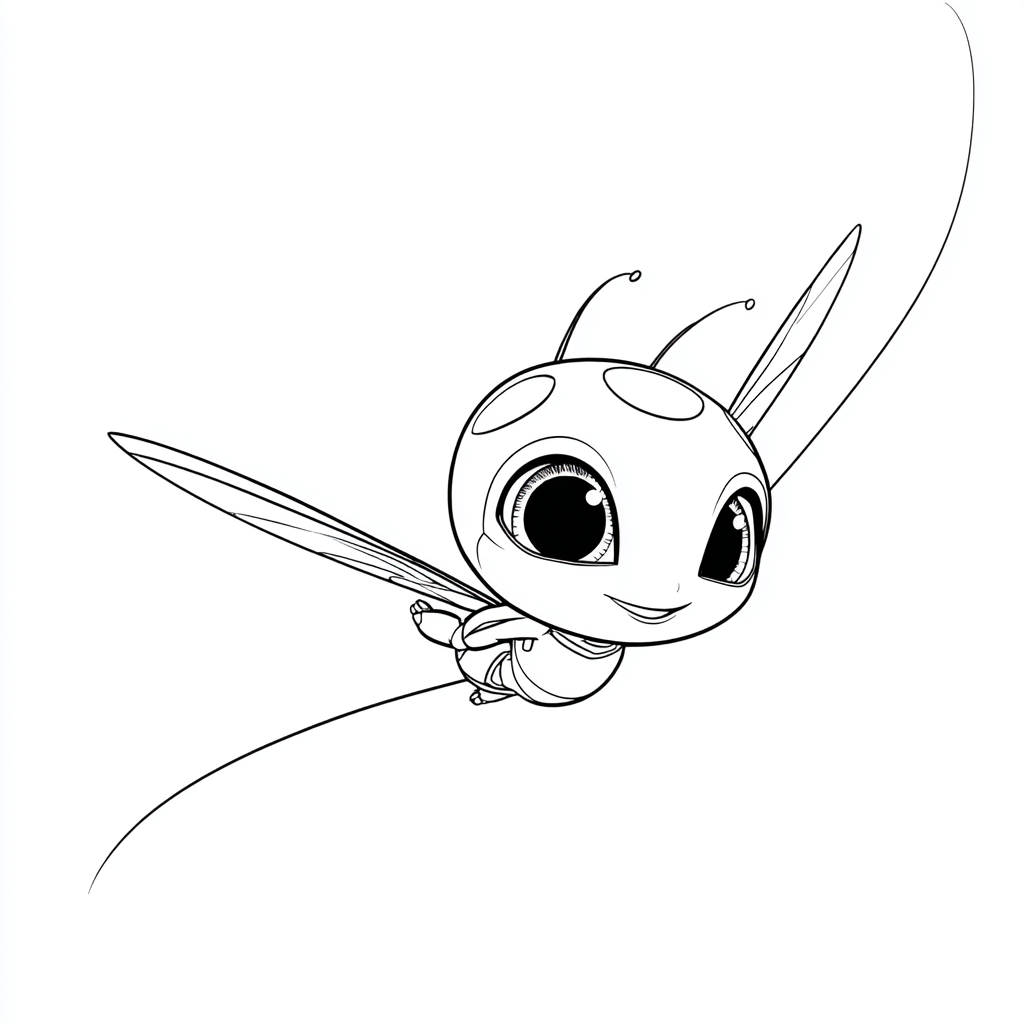 Miraculous Ladybug coloring page – Kwami Tikki Tikki Floating