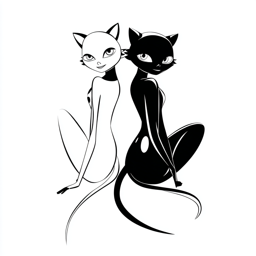 Miraculous Ladybug coloring page – Ladybug Cat Duo Ladybug And