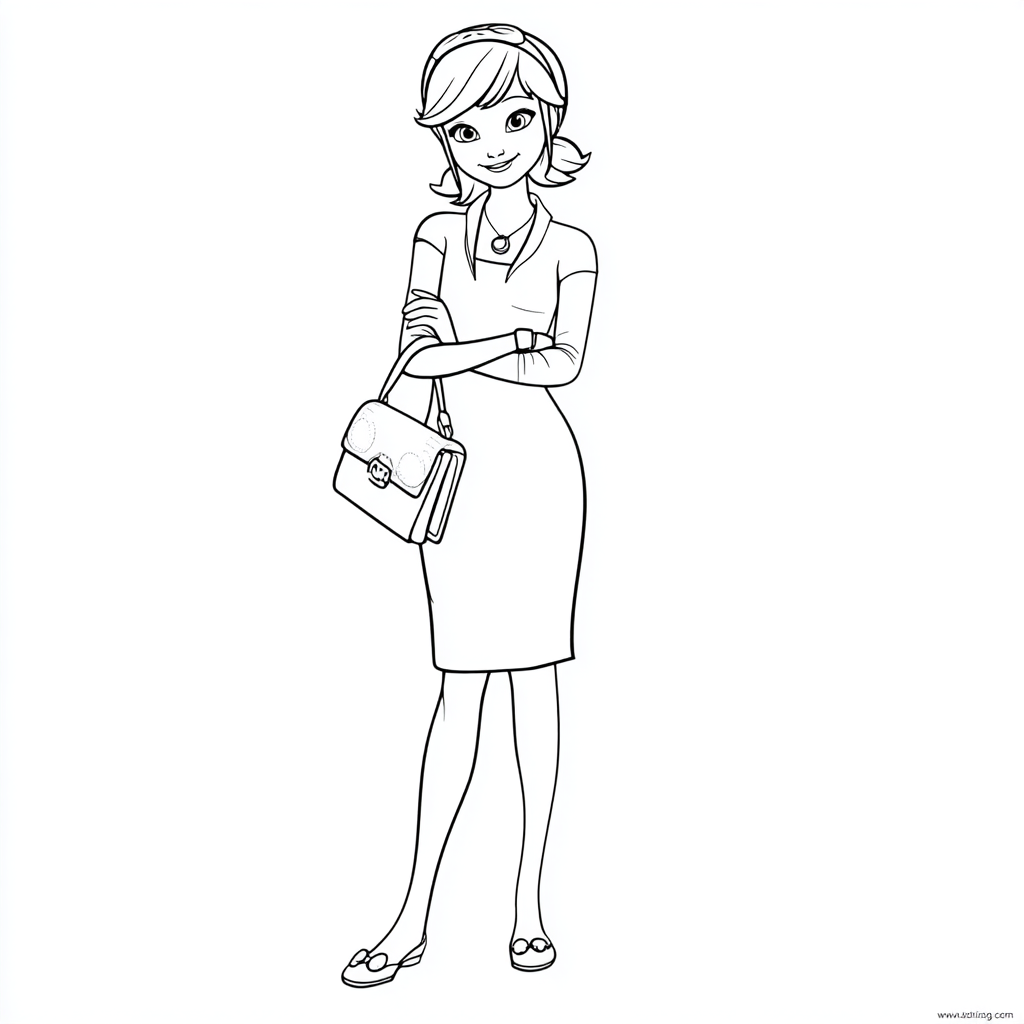 Miraculous Ladybug coloring page – Marinette Drawing Clean Out