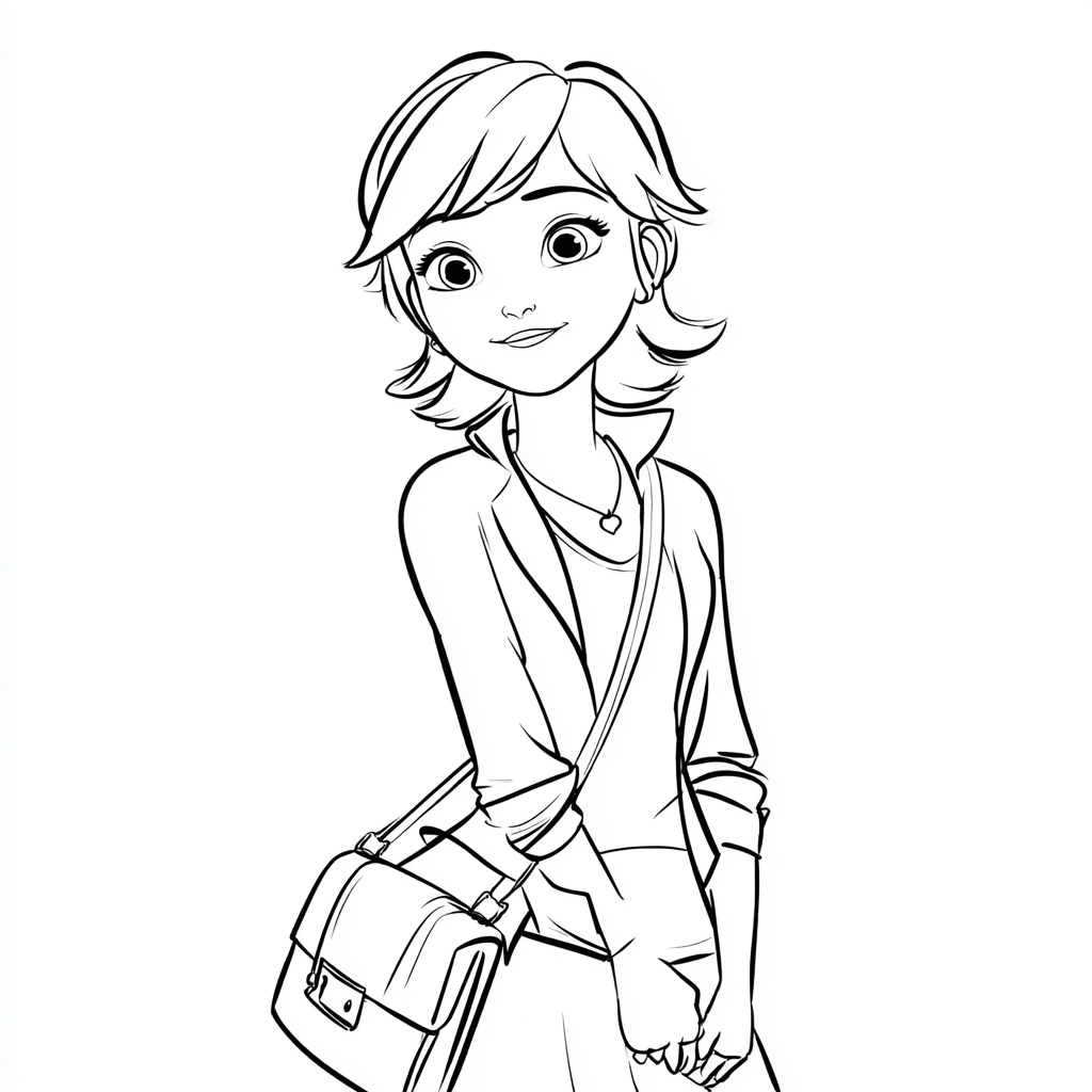 Miraculous Ladybug coloring page – Marinette Drawing Clean Out