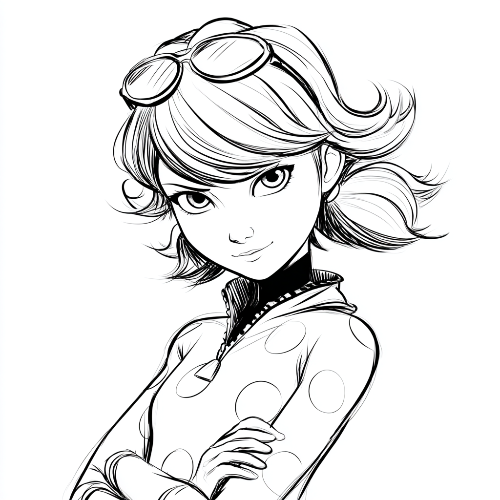 Miraculous Ladybug coloring page to print and color