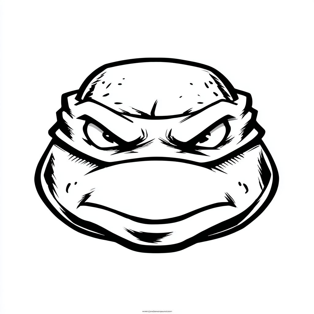 Ninja Turtle coloring page – Turtle Face Close-up Turtle Face