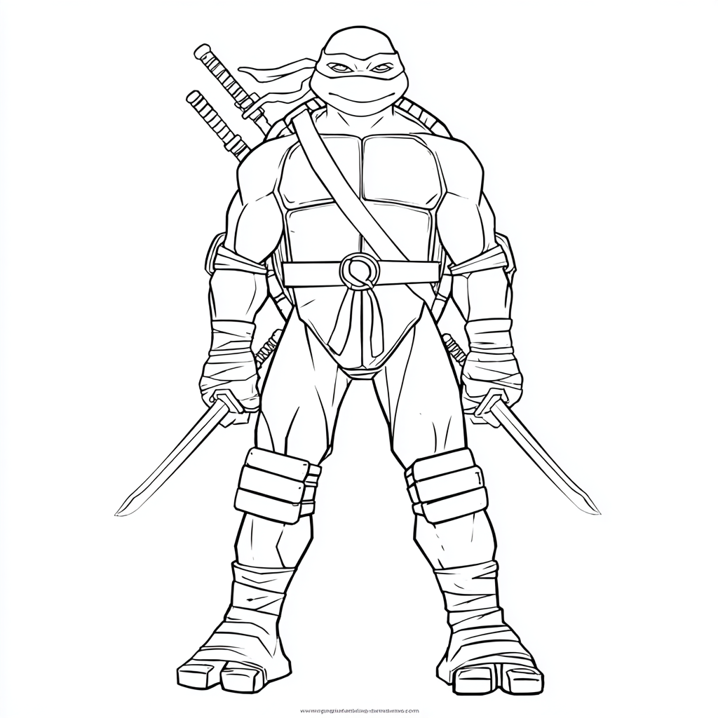 Ninja Turtle coloring page – Turtle Outline Very Simple Turtle