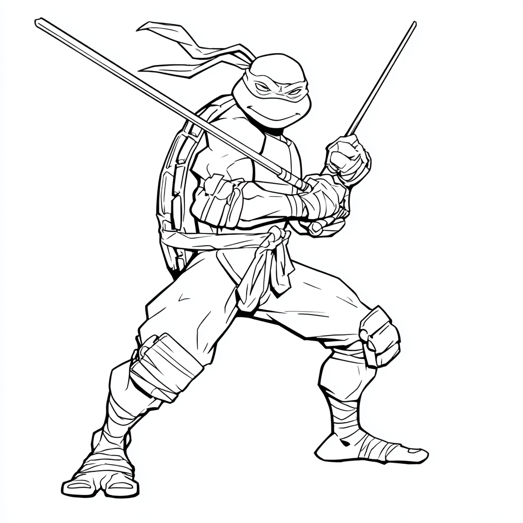 Ninja Turtle coloring page – Turtle Outline Very Simple Turtle