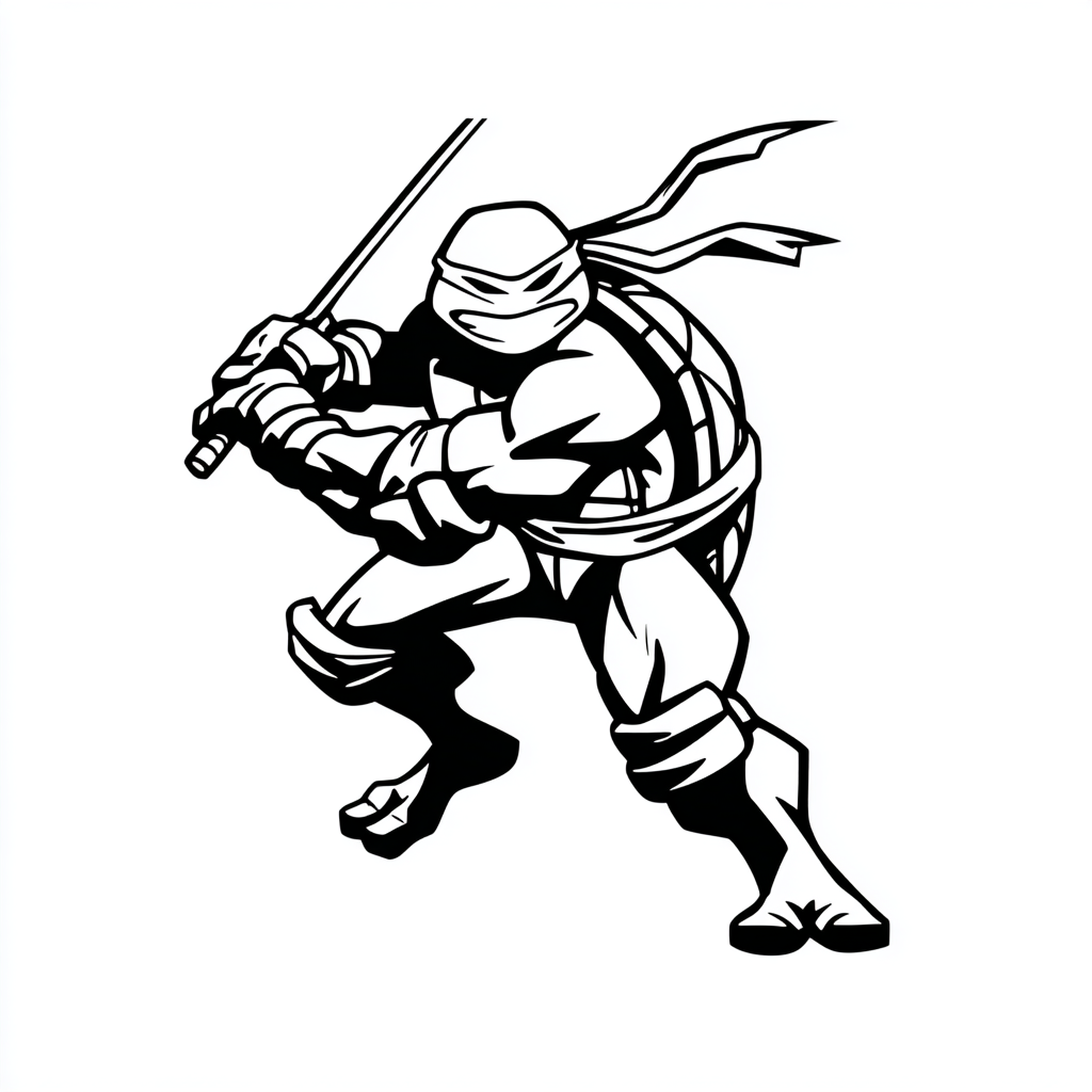 Ninja Turtle coloring page – Turtle Outline Very Simple Turtle