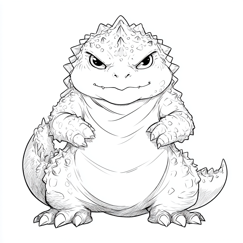 Odzilla coloring pages