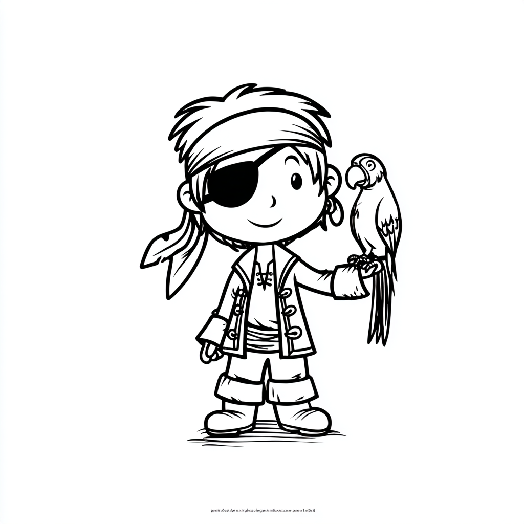 Pirate coloring page – Pirate Printable Coloring Classic Pirat