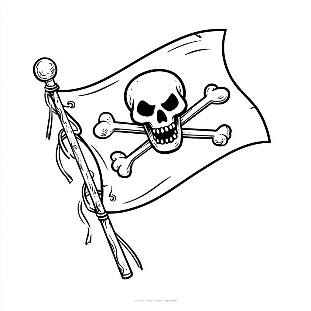Pirate coloring page – Pirate Themed Pirate Flag Skull And Cro