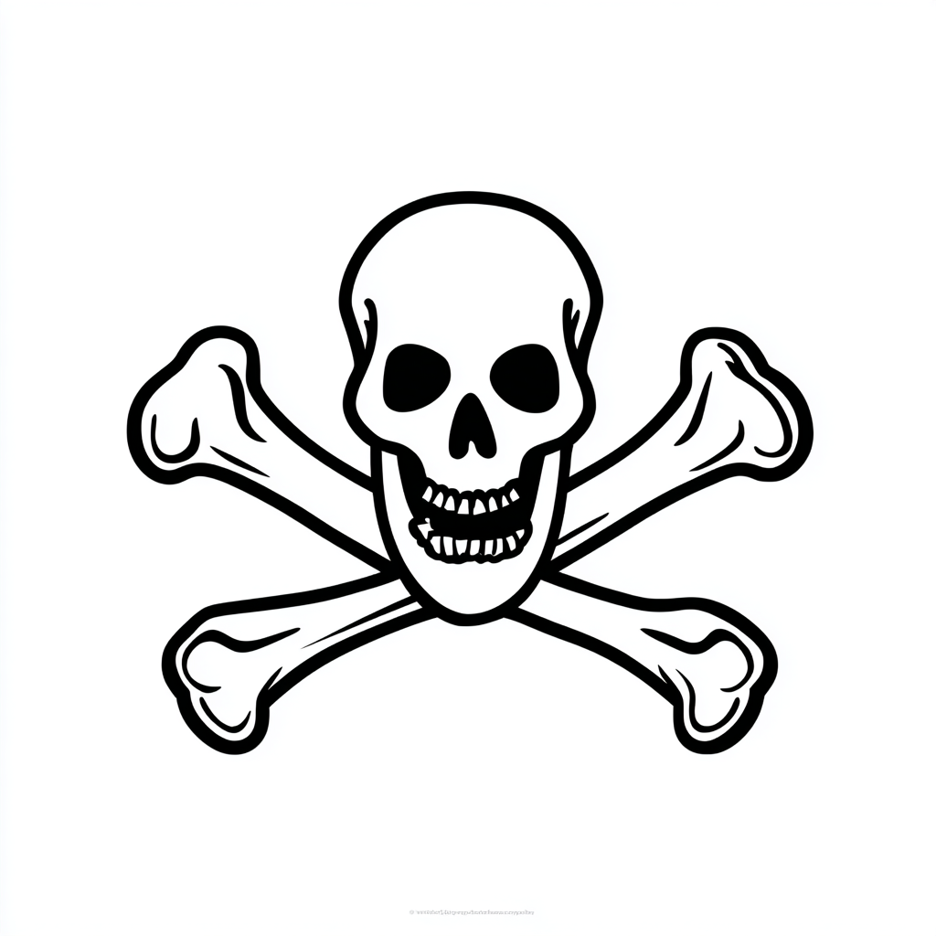 Pirate coloring page – Pirate Themed Pirate Flag Skull And Cro