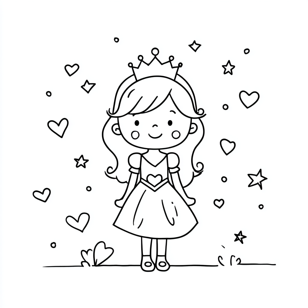 Princess coloring page – Fairy Tale Princess Fairy-tale Prince