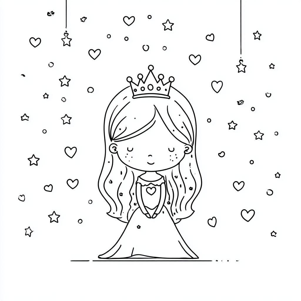 Princess coloring page – Fairy Tale Princess Fairy-tale Prince