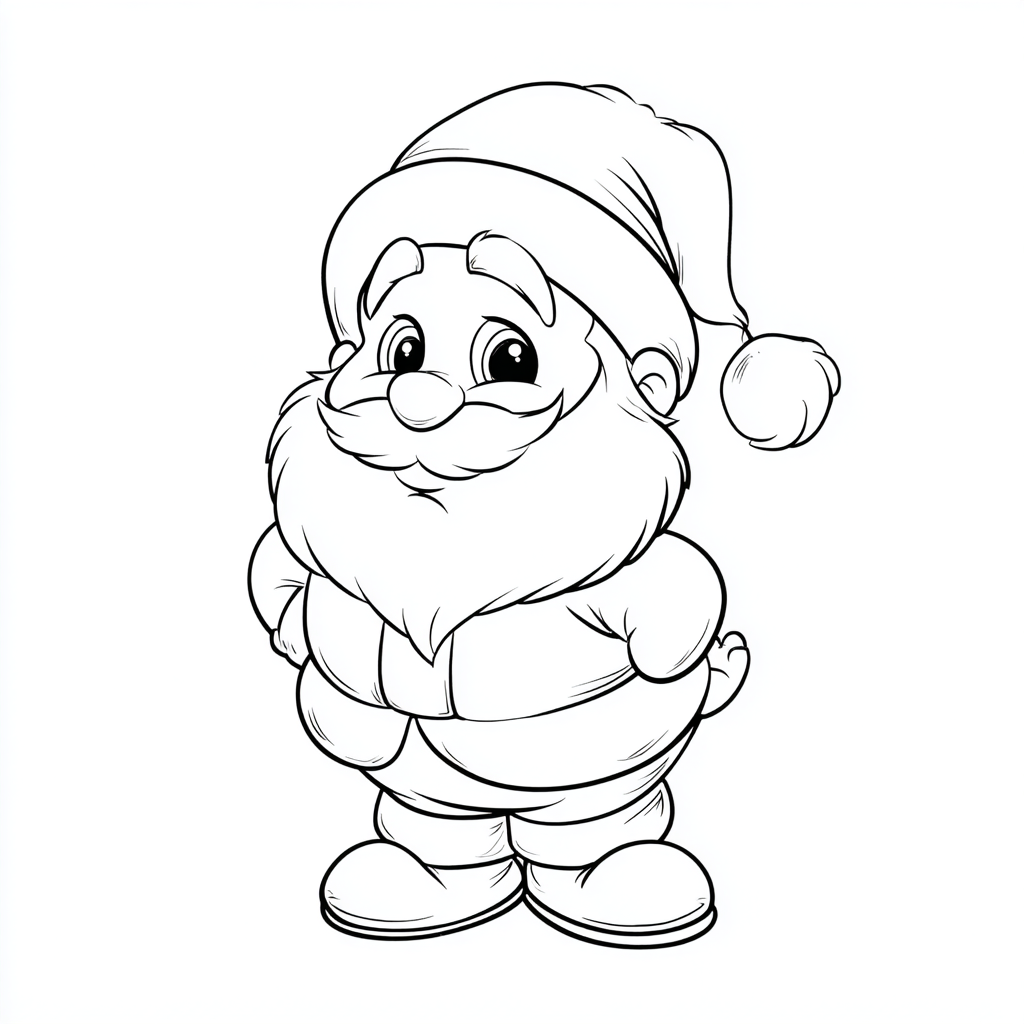 Santa Claus coloring page – Baby Santa Adorable Baby-style San