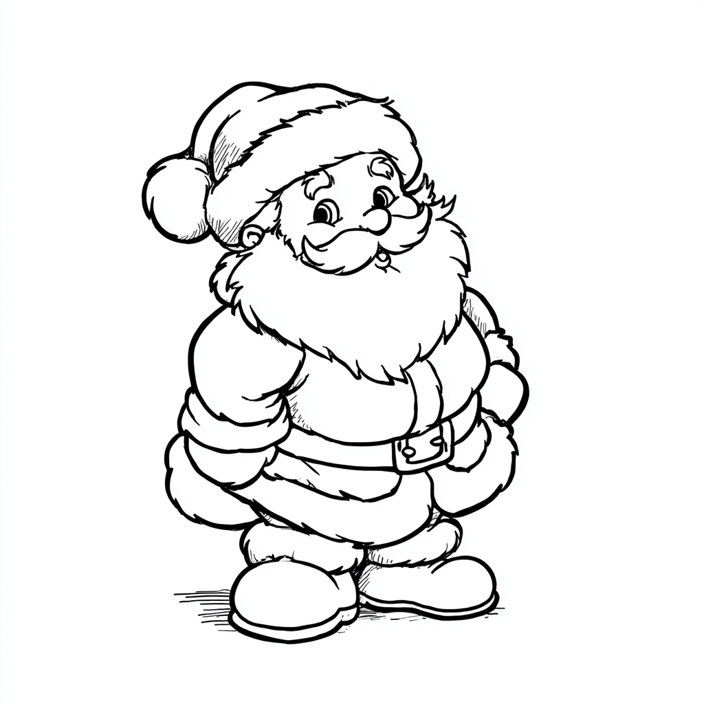 Santa Claus coloring page – Baby Santa Adorable Baby-style San